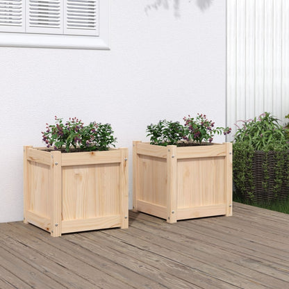 vidaXL Garden Planter Decorative Outdoor Plant Pot Flower Box Solid Wood Pine-10