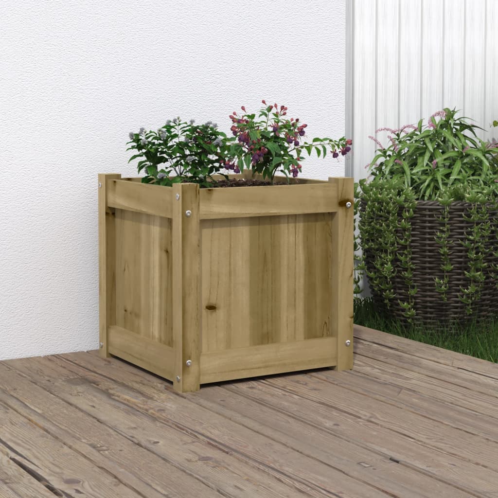 vidaXL Garden Planter Decorative Outdoor Plant Pot Flower Box Solid Wood Pine-8