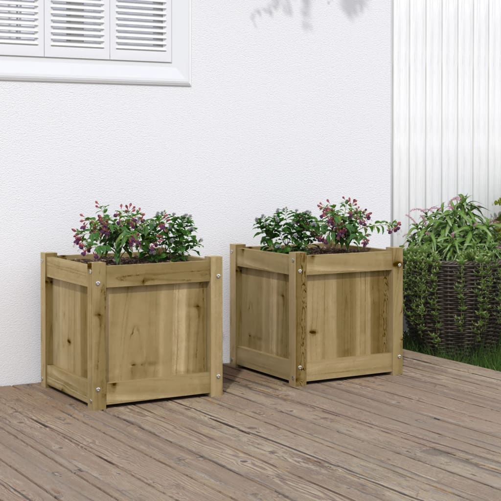 vidaXL Garden Planter Decorative Outdoor Plant Pot Flower Box Solid Wood Pine-9