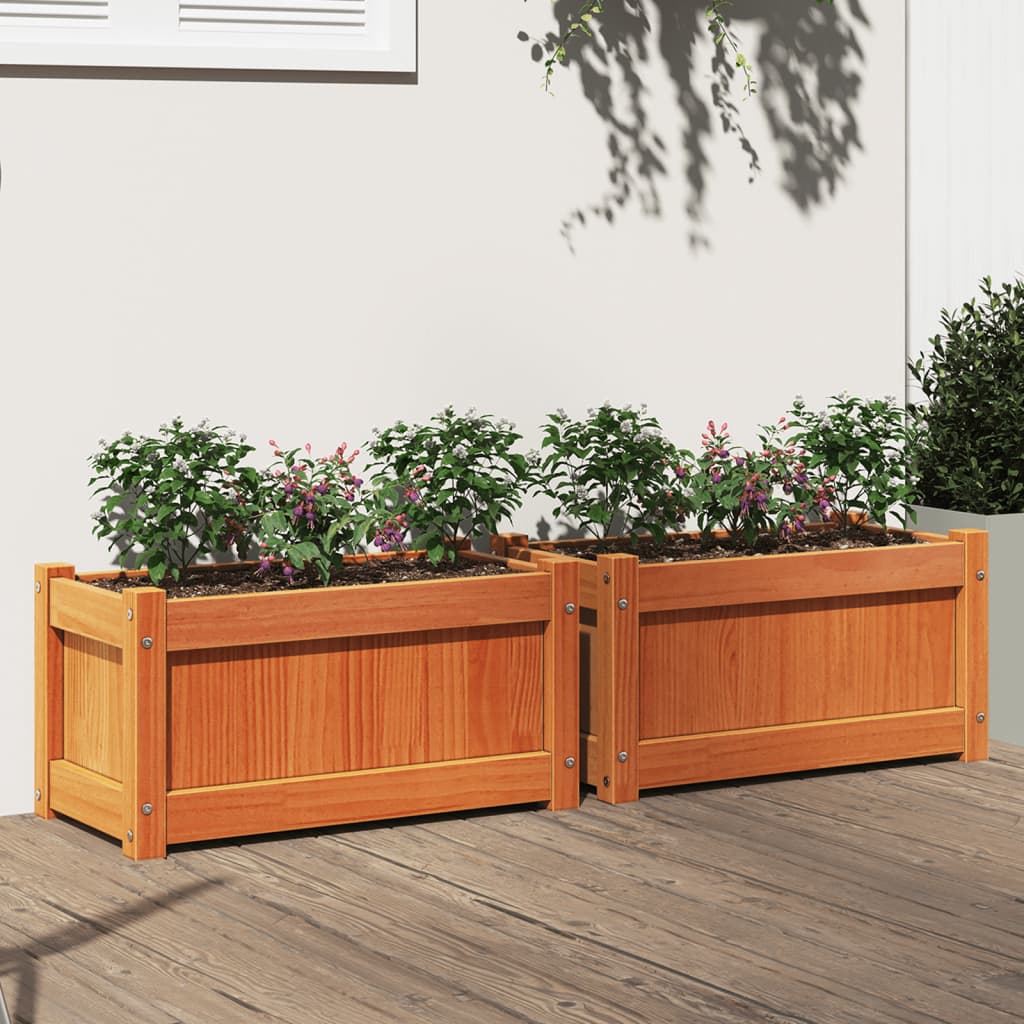 vidaXL Garden Planters Outdoor Flower Box for Patio Terrace Solid Wood Pine-5