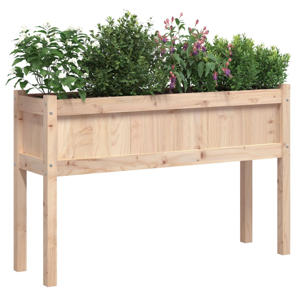 vidaXL Garden Planters with Legs Outdoor Plant Pot Flower Box Solid Wood Pine-1