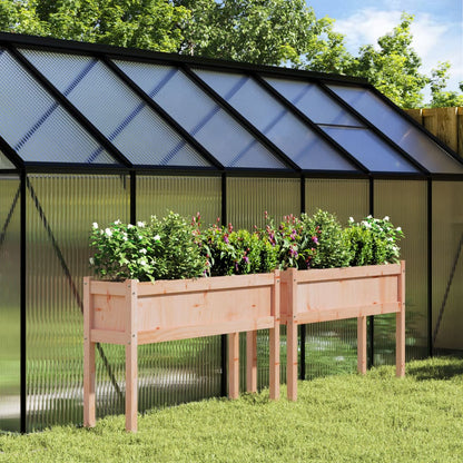 vidaXL Garden Planters with Legs Outdoor Plant Pot Flower Box Solid Wood Pine-4