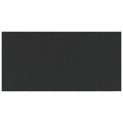 vidaXL Patio Dining Set Table and Chair Gray and Black Poly Rattan and Steel-0