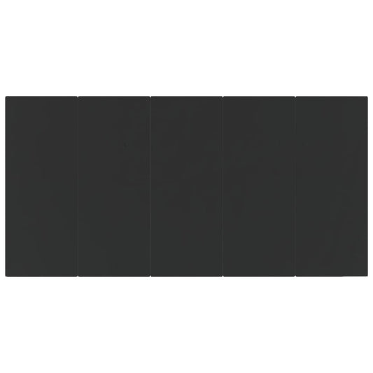 vidaXL Patio Dining Set Table and Chair Gray and Black Poly Rattan and Steel-0