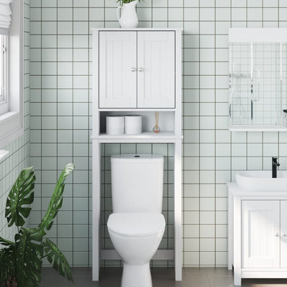 vidaXL Over-the-Toilet Storage Bathroom Space Saver Organizer BERG Solid Wood-7