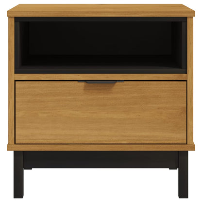 vidaXL Side Table FLAM 19.7"x19.7"x19.7" Solid Wood Pine-3