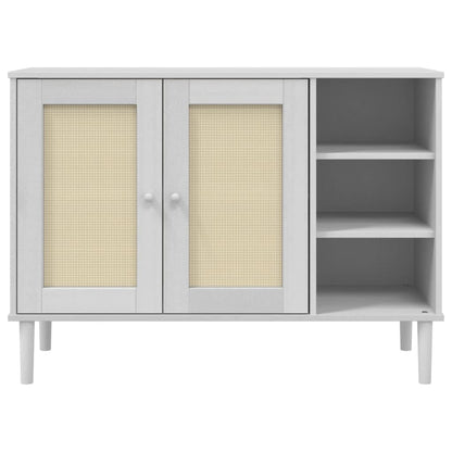 vidaXL Sideboard Buffet Storage Cabinet SENJA Rattan Look Solid Wood Pine-4