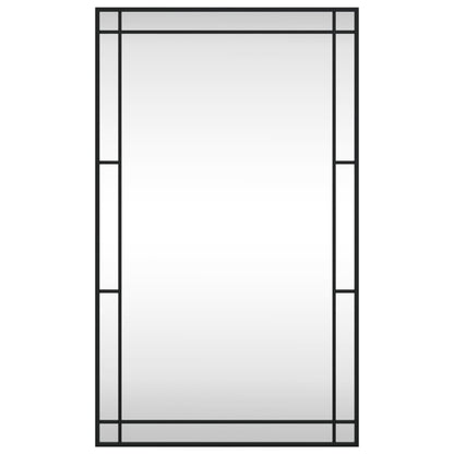 vidaXL Mirror Decorative Wall Mounted Make up Mirror Black Rectangle Iron-4