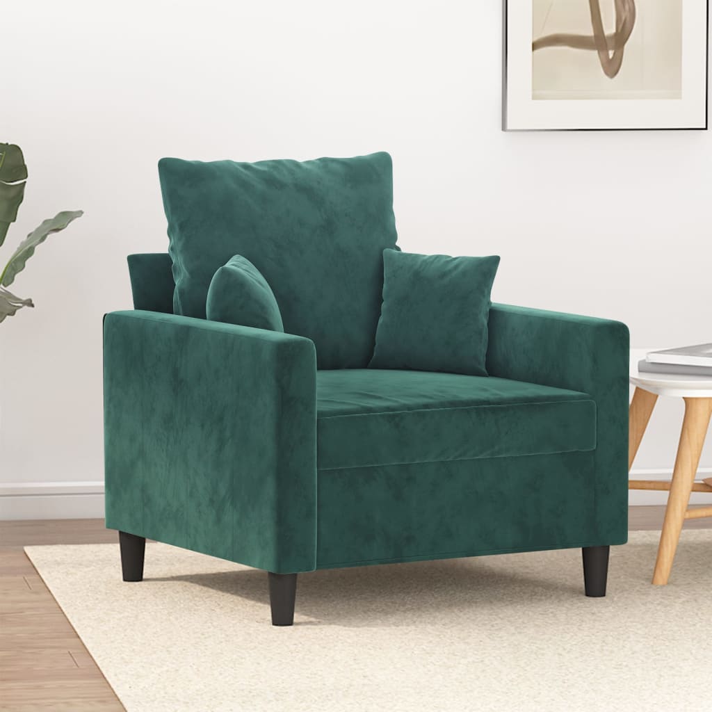 vidaXL Sofa Chair Upholstered Single Sofa Armchair for Living Room Velvet