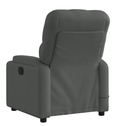 vidaXL Massage Recliner Chair Dark Gray Fabric-4