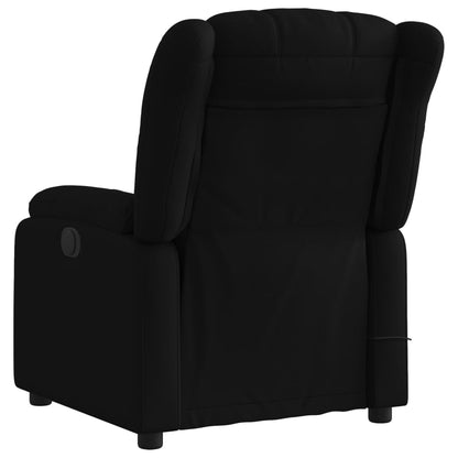 vidaXL Massage Recliner Chair Black Fabric-4
