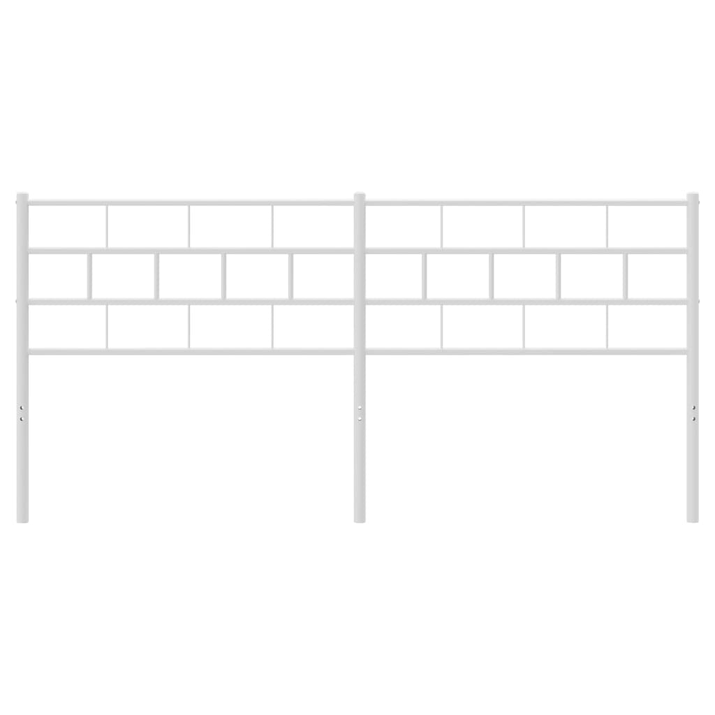 vidaXL Metal Headboard White 70.9"