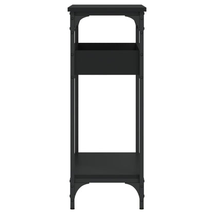 vidaXL Console Table with Shelf Black 29.5"x11.4"x29.5" Engineered Wood-4