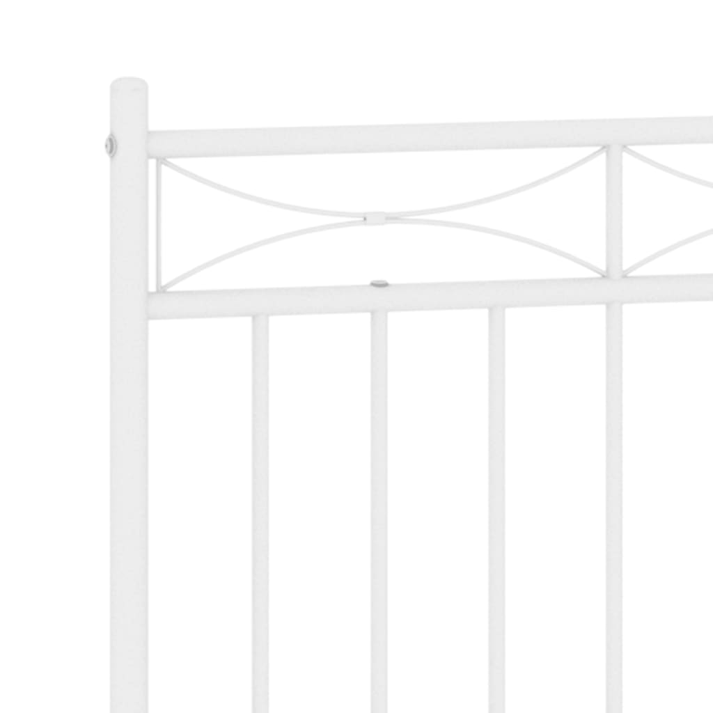 vidaXL Metal Headboard Bed Header with Back Support for Bedroom Furniture-2