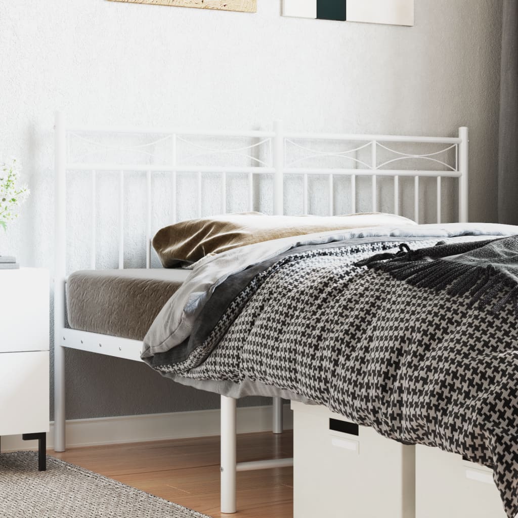vidaXL Metal Headboard Bed Header with Back Support for Bedroom Furniture-11