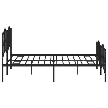 vidaXL Metal Bed Frame with Headboard&Footboard Black 72"x83.9" California King-4