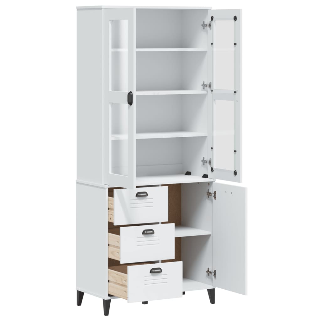 vidaXL Highboard VIKEN Anthracite Gray 31.5"x15.7"x74.8" Solid Wood Pine-3