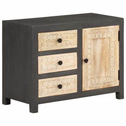 vidaXL Side Cabinet Sideboard Living Room Furniture Hand Carved Solid Wood Mango-5