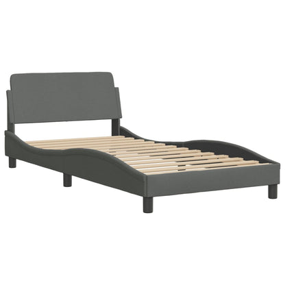 vidaXL Bed Frame with Headboard Platform Mattress Foundation Bedroom Fabric-1