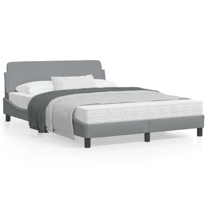 vidaXL Bed Frame with Headboard Platform Mattress Foundation Bedroom Fabric-13