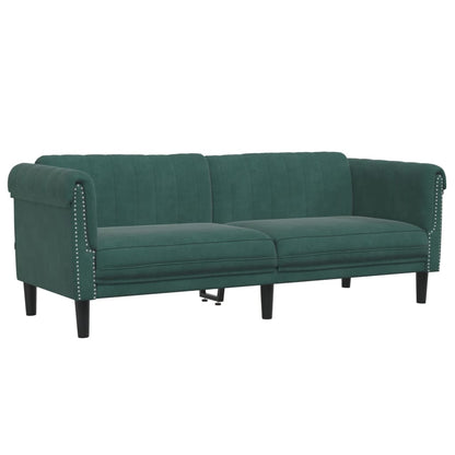vidaXL 3 Piece Sofa Set Dark Green Velvet-3