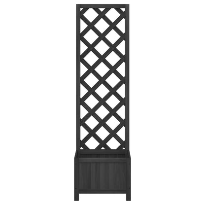vidaXL Planter Flower Box Trellis Raised Bed Outdoor Planter Solid Firwood-2