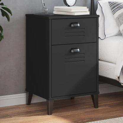 vidaXL Bedside Cabinet Accent End Table Bedroom Furniture Solid Wood Pine-6