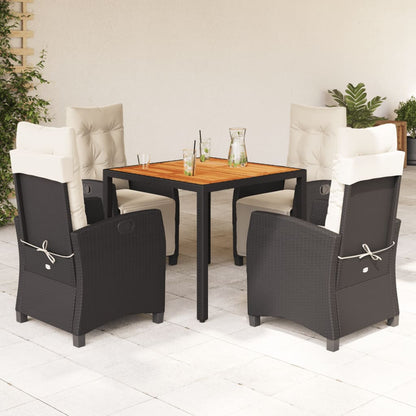 vidaXL Patio Dining Set with Cushions Outdoor Garden Furniture Poly Rattan-10