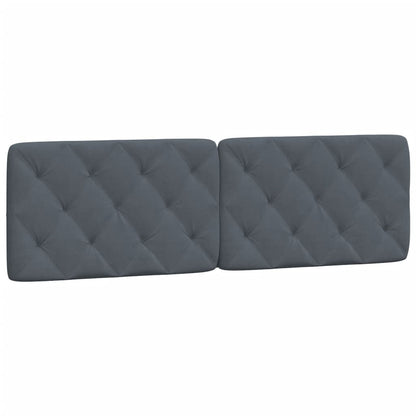 vidaXL Headboard Cushion Dark Gray 60.2" Velvet-0