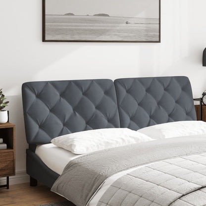 vidaXL Headboard Cushion Dark Gray 60.2" Velvet-1