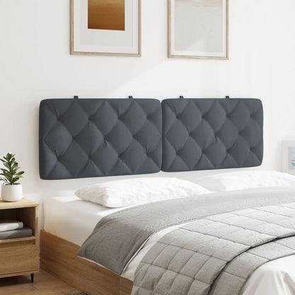 vidaXL Headboard Cushion Dark Gray 60.2" Velvet-4