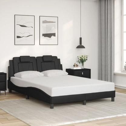 vidaXL Bed Frame with Headboard Base Mattress Foundation Furniture Faux Leather-4