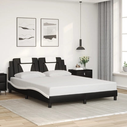vidaXL Bed Frame with Headboard Base Mattress Foundation Furniture Faux Leather-2