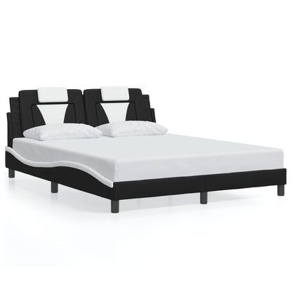 vidaXL Bed Frame with Headboard Base Mattress Foundation Furniture Faux Leather-7