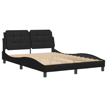 vidaXL Bed Frame with Headboard Base Mattress Foundation Furniture Faux Leather-3