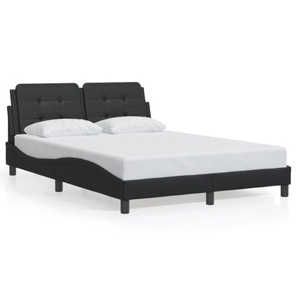 vidaXL Bed Frame with Headboard Base Mattress Foundation Furniture Faux Leather-5
