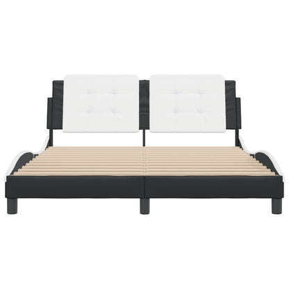 vidaXL Bed Frame with Headboard Base Mattress Foundation Furniture Faux Leather-4