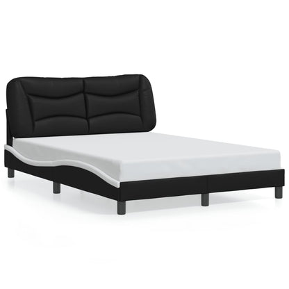vidaXL Bed Frame with LED Lights Base Platform Bedroom Furniture Faux Leather-13