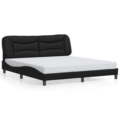 vidaXL Bed Frame with LED Lights Base Platform Bedroom Furniture Faux Leather-6