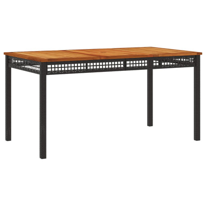 vidaXL 7 Piece Patio Dining Set with Cushions Black Poly Rattan-3