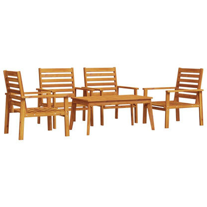 vidaXL 5 Piece Patio Lounge Set Solid Wood Acacia-1