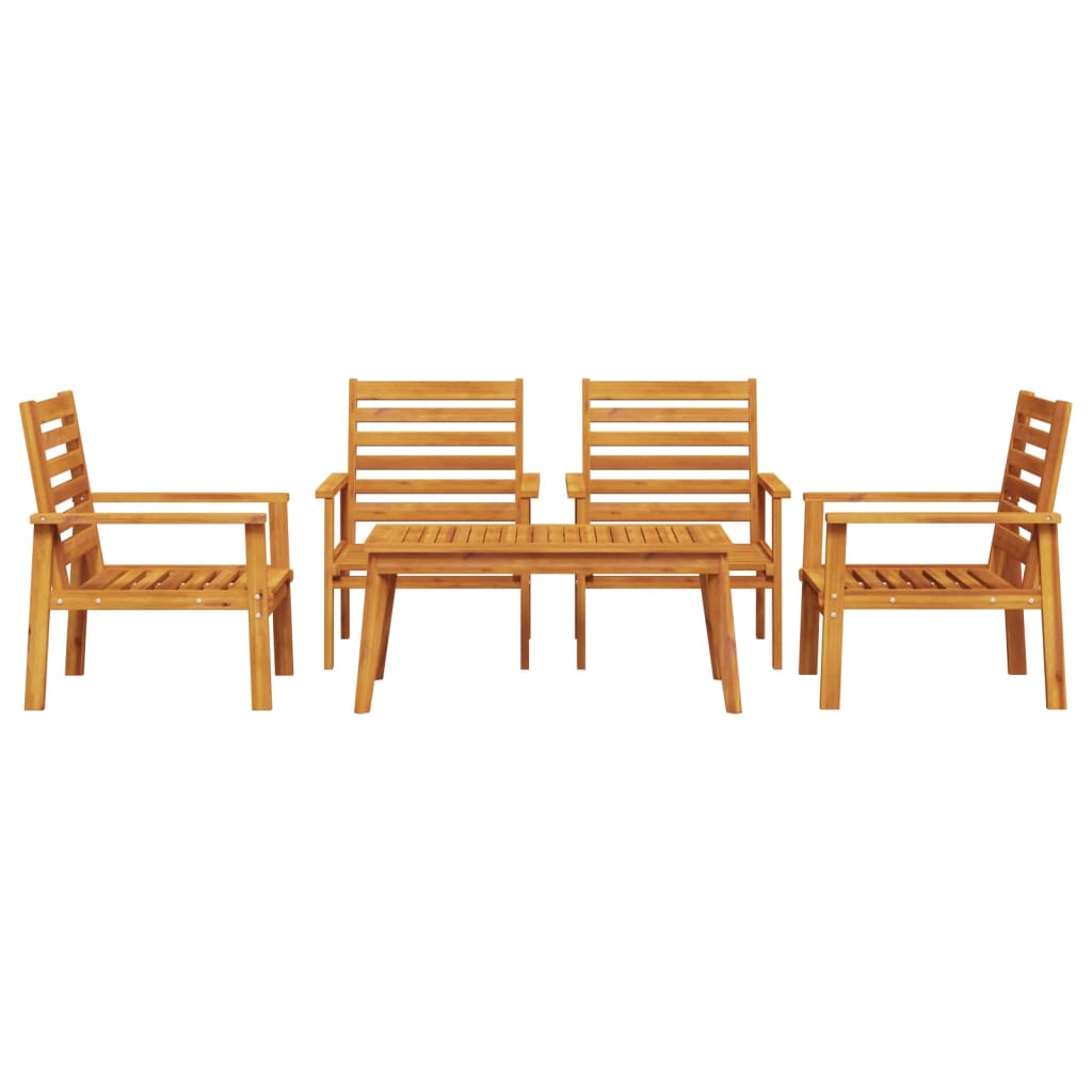 vidaXL 5 Piece Patio Lounge Set Solid Wood Acacia-3