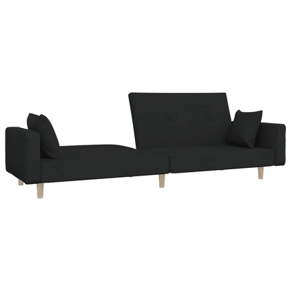vidaXL 2-Seater Sofa Bed with Two Pillows Loveseat Couch Furniture Fabric-2
