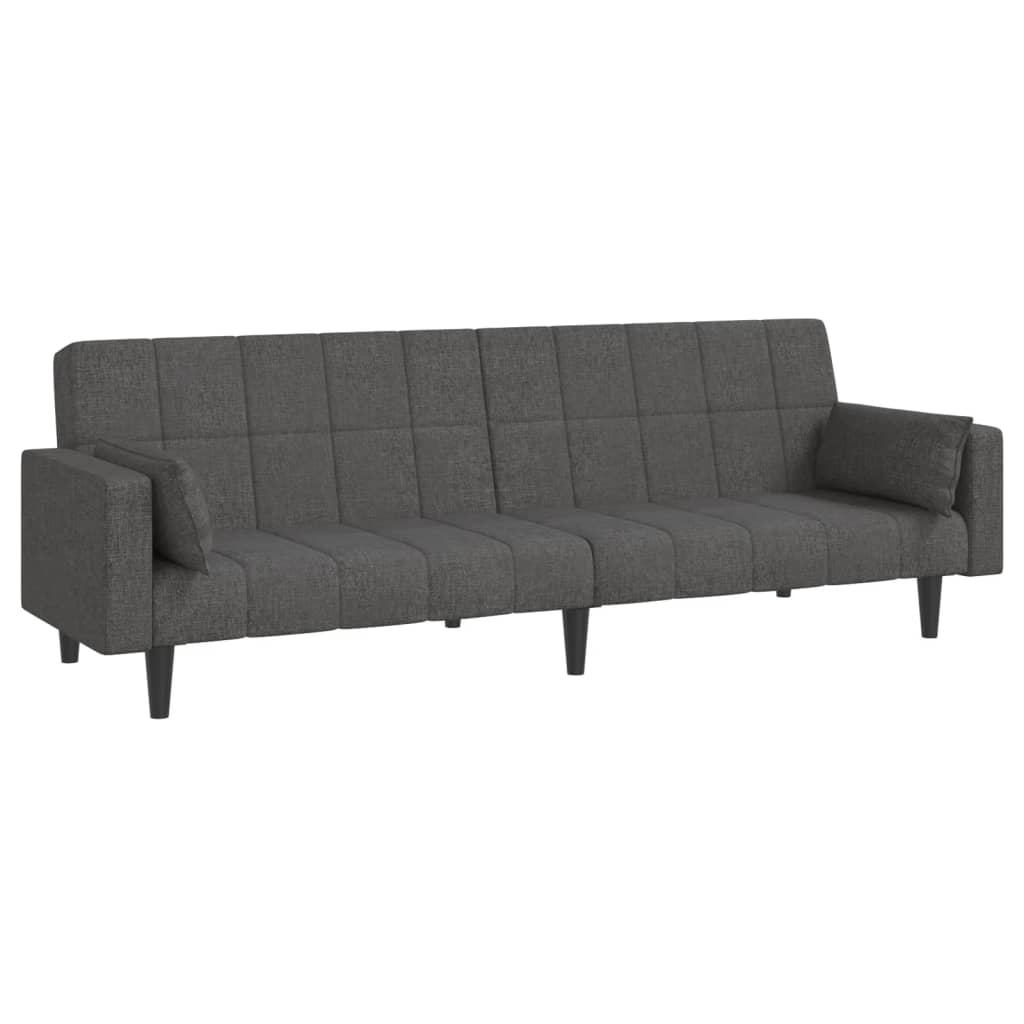 vidaXL 2-Seater Sofa Bed with Two Pillows Loveseat Couch Furniture Fabric-3