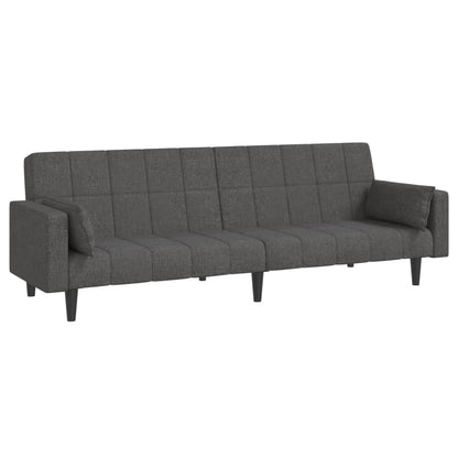 vidaXL 2-Seater Sofa Bed with Two Pillows Loveseat Couch Furniture Fabric-3