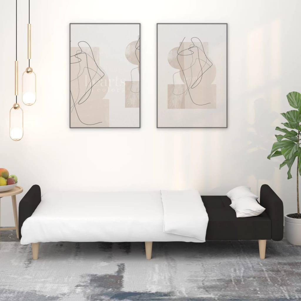 vidaXL 2-Seater Sofa Bed Accent Upholstered Loveseat Sleeper Couch Fabric-2