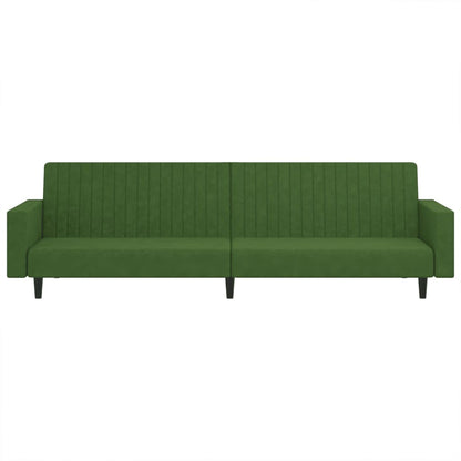 vidaXL 2-Seater Sofa Bed Dark Green Velvet-4