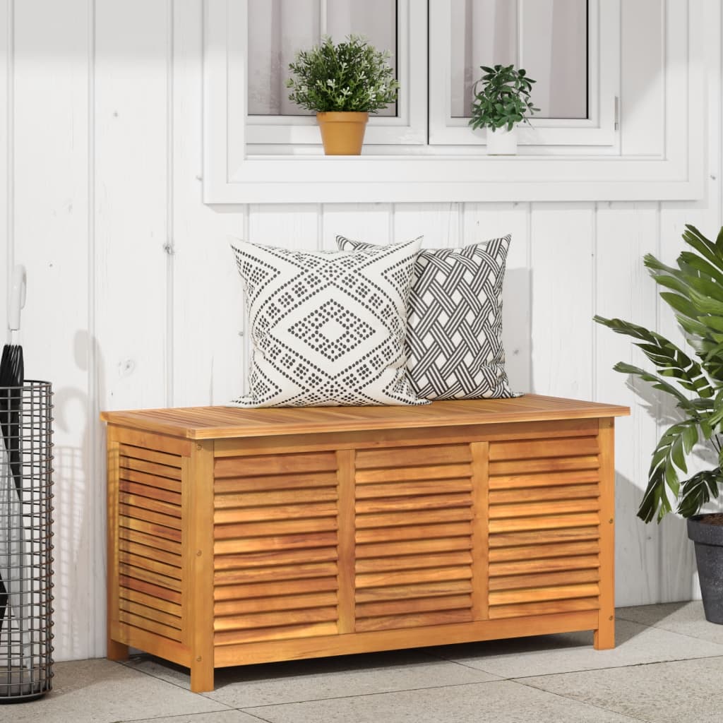 vidaXL Garden Storage Box with Louver Outdoor Furniture Solid Wood Acacia-8