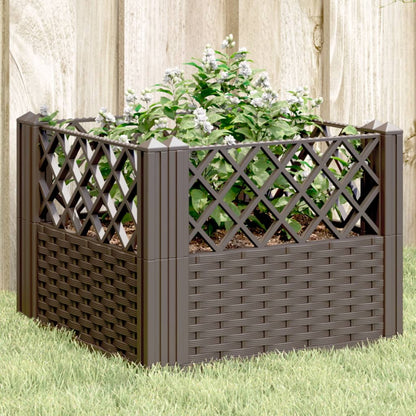 vidaXL Garden Planter with Pegs Flower Box Plant Stand Raised Bed Patio PP-6
