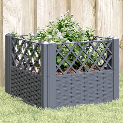 vidaXL Garden Planter with Pegs Flower Box Plant Stand Raised Bed Patio PP-7